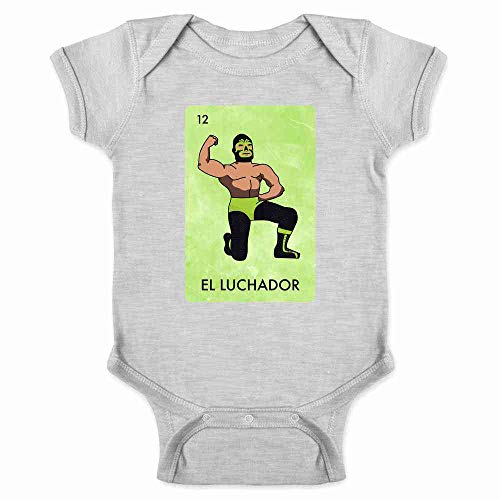 Pop Threads El Luchador Mexican Lottery Parody Mask Wrestler Infant Baby Boy Girl Bodysuit