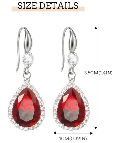 Drop Earrings for Women Silver Cubic Zirconia Teardrop Dangle Earrings3