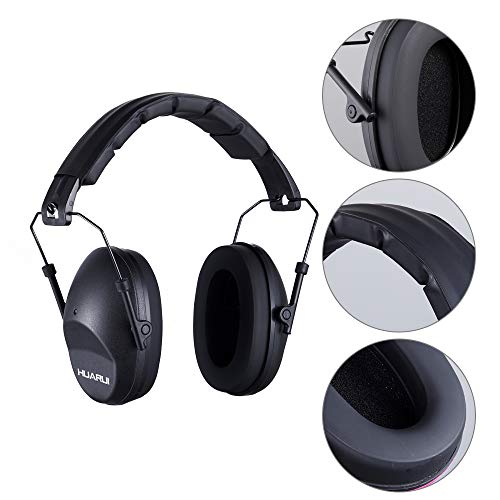 Gun Range Shooting Ear Protection Earmuffs For Shooting Ear & Eye Protection Safety Glasses Hearing Protective Combo （Black）… #TOP3