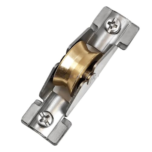 Polea deslizante de acero inoxidable de alta resistencia para puertas y ventanas, pack de 4 7