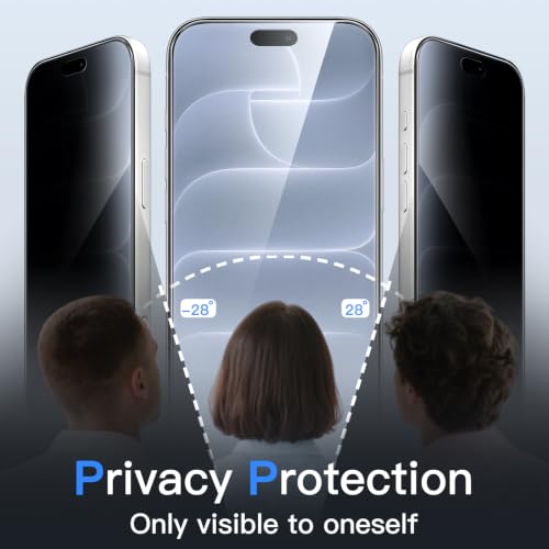 Image of JETech Privacy Screen Protector + Camera Lens Guard for iPhone 18 Pro Max