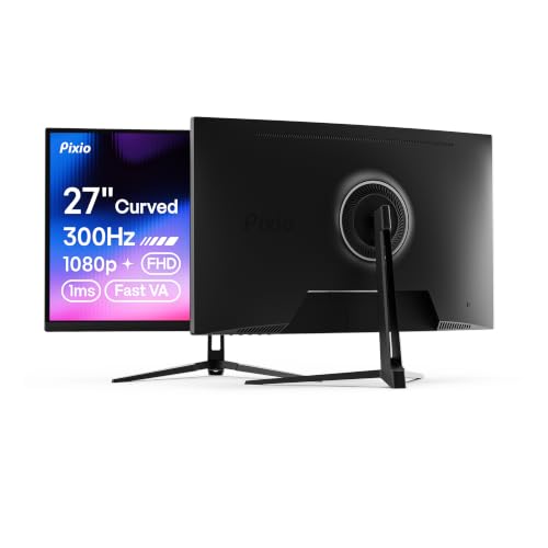 Image of Pixio PXC279 Wave 27 inch 300Hz Refresh Rate FHD 1080p Resolution 1650R Curved Fast VA Panel 1ms GTG Response Time Adaptive Sync HDR Curved Gaming Monitor