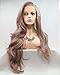 Produktbild Drag Queen Synthetic Lace Front Wigs Smoky Pink/Milky Lavender Natural Hairline Side Part Long Wave Hair Female Cosplay Wigs 26"
