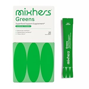 Hergreens – Greens & Veggie Powder – Made from Whole Foods – with Digestive Enzymes & Kale – Nutrition Designed for Women – Support Heart & Liver – 30 Drink Packets – Mint Lemonade
