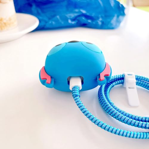 Image of Cartoon 3D Design Protective Case Compatible with Apple 18W - 20W USB-C Power Adapter Charger, Protective Cover for iPhone 18W & 20W Power Adapter Charger with Wire Saver. (Stich)