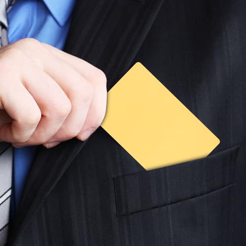 KEILEOHO 150 Stück Aluminium Visitenkarten Blanko Bunt, 86x54x0.21mm Metall Visitenkarten Rohlinge, Alu Karte Leere Visitenkarten für Büro DIY Geschenkkarten Lasermarkierung, 10 Farben