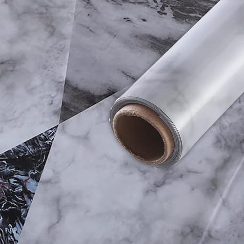 Image of Kuber PET Wallpaper for Walls and Furniture of The Living, Bedroom, and Kitchen I Self-Adhesive, Oilproof, and Waterproof I DIY Marble Designer Wall Sticker I Pack of 1 Roll, 60cmx500cm