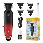 KEMEI PG2299 Beard & Hair Trimmer for Men Professional, Black‑red
