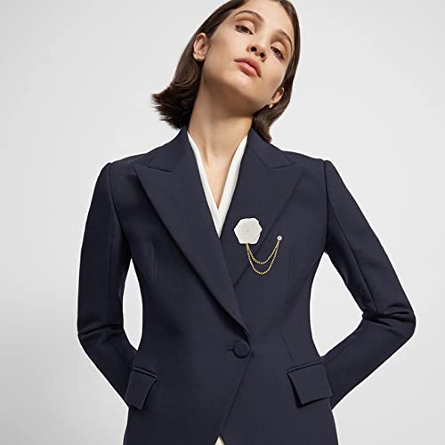 LOLIAS 4PCS Brooch Lapel Pin for Men with Hanging Chain,Brooch Suit Stud,Handmade Rose Flower Pins for Groom Wedding Prom Tassel Chain Brooch Pins Men's Suit Accessories4