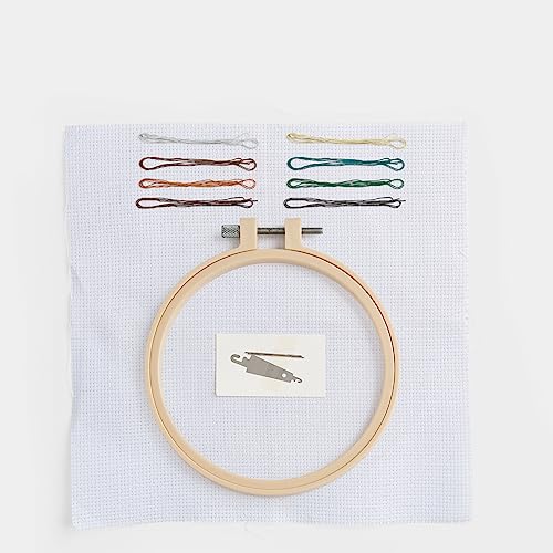 Simply Make Cross Stitch Kit, Bonfire Marshmallows for Kids and Adults Including Hoop, Embroidery Thread, Fabric and Needle - Image 4