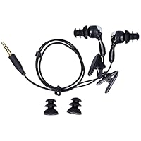 wasserdichte Sport-Kurzkabel-Kopfhörer für Schwimm-und Unterwasser Aktivitäten, In-Ear-Style, Noise Cancel Ling Earbuds für MP3-Player (Schwarz)