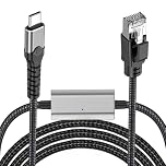 Gigabit Ethernet to USB C Cable, Type C to RJ45 Cable, RJ45 to USB C Adapter Cable 1000Mbps Ethernet LAN Network for iPhone 16/15 Series, MacBook Air/Pro, iPad, Galaxy, Switch, Laptop, PC, Desktop(2M)