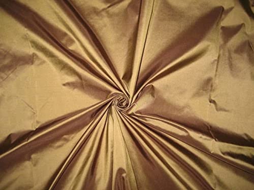 Tissu taffetas de soie pailleté chocolat 137 cm de large au mètre