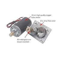 Fafeicy Schneckengetriebemotor 12V 12RPM, Metallgetriebe, Kugellager, 8mm Abtriebswelle, 31mm Kupferrohrmotor – Ansicht 5