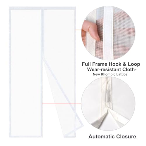 Risareyi Magnetic Screen Door Heavy Duty, 38 x 76 inch, White by Risareyi - Used condition - Image 5