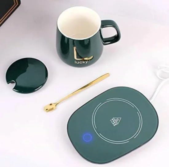 Image of Coffee Mug Warmer Electric Cup Heater | Waterproof Heating Coaster for Tea, Milk, and Beverages | Portable Drink Warmer Plate for Home & Office Use