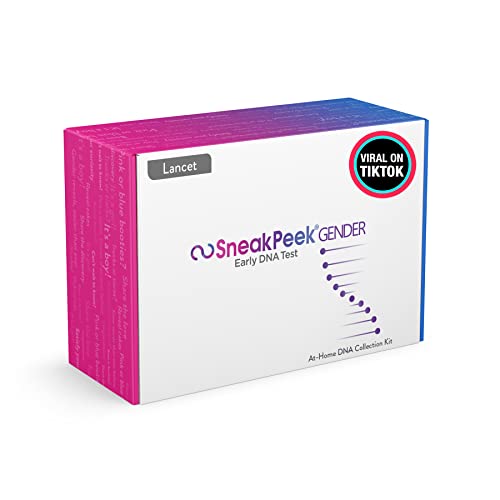 Image of SneakPeek® DNA Test Gender Prediction - Know Baby’s Gender at 6 Weeks with 99.9% Accuracy¹ - Lab Fees Included - Early Boy or Girl Reveal Home Kit (Lancet)