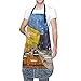 Delantal con 2 bolsillos para hombres y mujeres para cocinero, cocina, cocina, hornear, manualidades, Pintura al óleo Van Gogh 15, Talla única