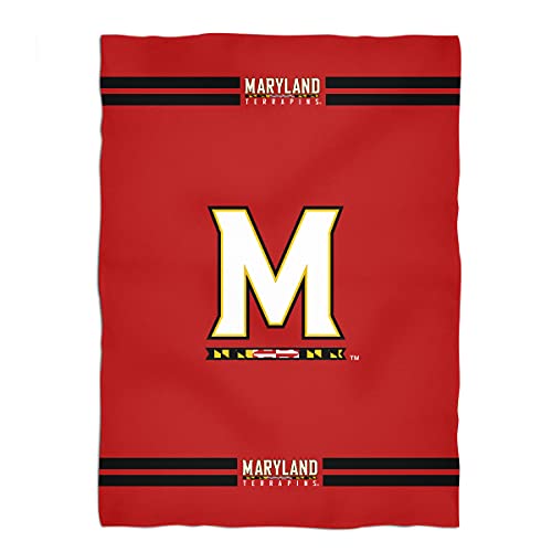 Vive La Fete College Blanket, Officially Licensed Maryland Terrapins, Warm & Lightweight Throw Measuring 40" X 58" from