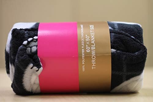 Volleyballs Black Fleece Throw Blanket with Finished Edges