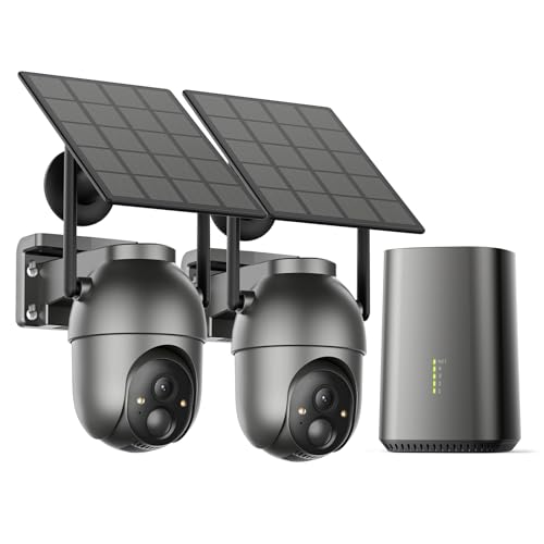 Aume 4MP Security Cameras Outdoor Wireless, No