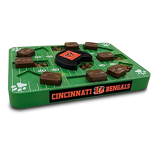 Image of Pets First NFL Cincinnati Bengals Puzzle Toy for Dogs, Slow Feeder Board for Pets, Interactive Doggie Treat Toy