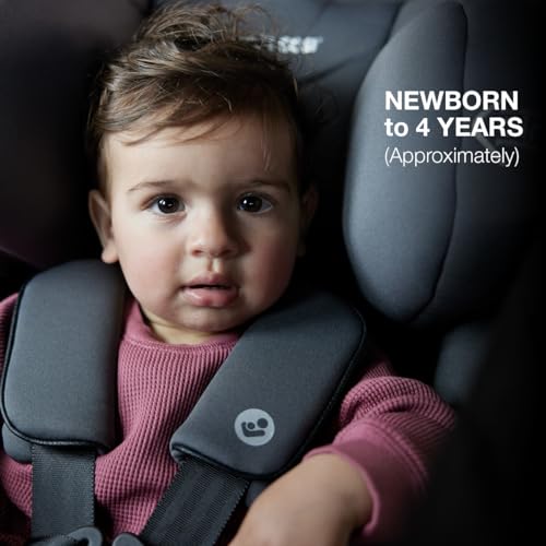 Maxi-COSI Nova LX Convertible Car Seat -Onyx- Newborn to 4 Years, Extended Rearward Facing to 30 Months, Air Protect Technology, Wicking Fabric, ISOFIX Compatible, Plush Newborn Insert - Image 3