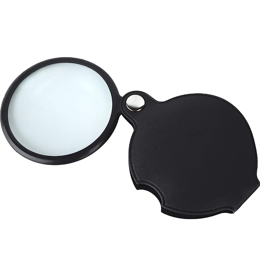 Loupe de lecture pliable CRODY 8X noire pour seniors et malvoyants