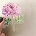 50Pcs Transparent Pink Flower Stickers for Scrapbooking PET Nature Plant Floral Stickers Vintage Craft Sticker Colorful Small Flower Sticker for Journaling Scrapbooking Clear Flowers Decals (P)