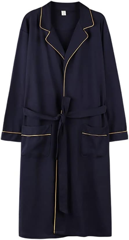 Spring Autumn Cotton Bathrobe Men Robes Plaid Dressing Gown Comfort Kimono Dresses