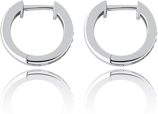 14K Gold Over S925 Silver Moissanite Earrings, Hip-Hop Style Circular Earrings, A Fashionable Choice for Trendsetters or Special Events