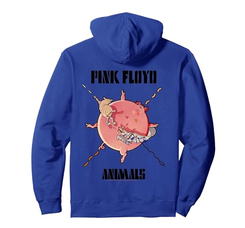 Official Pink Floyd Fat Pig Rock Band Music Vintage Pullover Hoodie, Adult Unisex, Royal Blue, Large