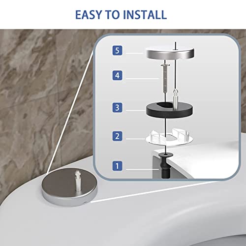 Abattant de toilette carré blanc de 39,5 cm à fermeture douce - 7