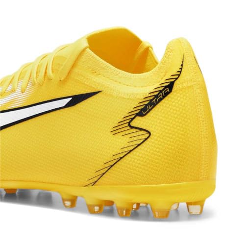 PUMA Ultra Match MG, Chaussures de Sport Unisexe pour Adultes, Yellow Blaze Puma White Puma Black, 42 EU