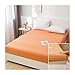 Protège Matelas, Doux Respirant Tissus en Coton Couverture Rembourrée, Amovible & Lavable Feuille Matelas for Chambre Hôtel Sofa Décorer, 6 Couleurs PENGFEI (Couleur : Orange, Taille : 1.35X2M)