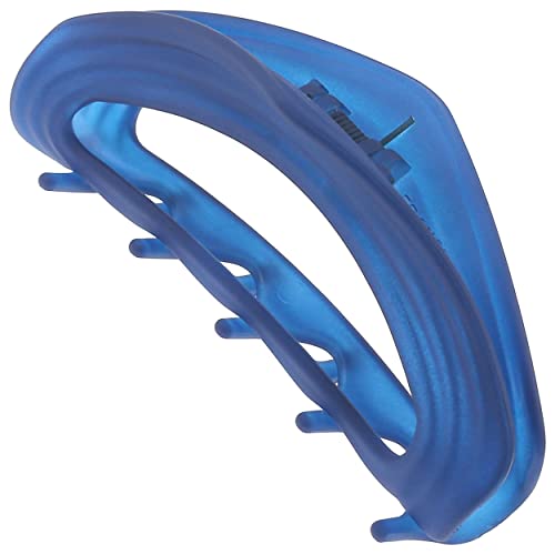 Camila Paris CP3532 French Hair Clips for Women, 3" Blue, Medium Claw Clip Strong Hold All Day, No Damage No Slip Claw Clips for Thick Curly Wavy Fine Straight Hair, Jaw Clip Made in France