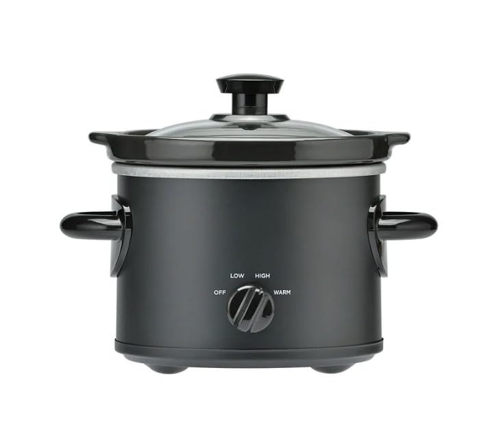 Mainstays 2-QT Slow Cooker Matte Black Finish Removeable Stoneware Pot Model-MS54100112165B