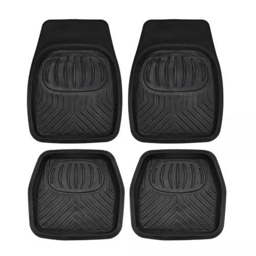 Alfombrillas de Goma Universales para Coche, Diseño Antideslizante, Alfombrilla Lavables, Alfombrillas automóvil Ajustables, Delanteras 46x67 cm, traseras 46x44 cm, Apto para Cortar