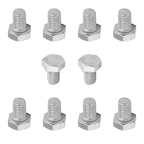 Image of Bettomshin 20Pcs M8 x 12mm Hex Bolts, 304 Stainless Steel 1.25mm Thread Pitch Fully Threaded Metric Hex Head Screw Bolts, Hexagon Screw Bolt, Hex Tap Bolts, Silver (Overall Size 17.45x13x13mm)