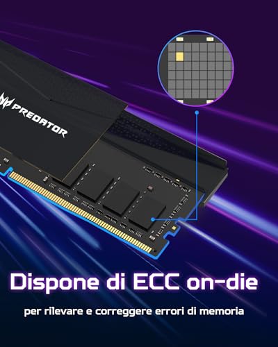 Acer Predator Pallas II DDR5 RAM 32GB (16GBx2) 6000MHz CL36 - Intel XMP 3.0 & AMD Expo - Memoria per computer gaming (Nero) - RAM - Immagine 4
