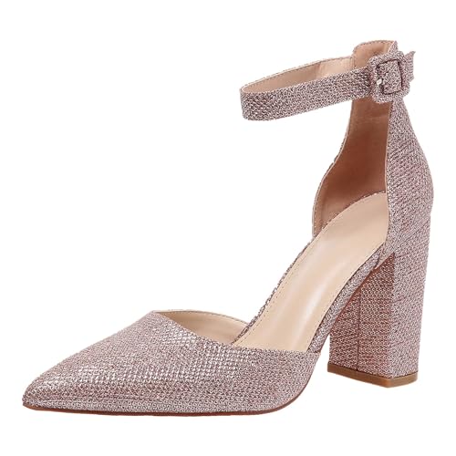 Genérico Sandalia de Tacon para Mujer,sandalias cuña cómodas sandalias ahuecadas exteriores Verano Moda elegantes y bonitas cómodo punta abierta zapatos Boda Caminar Fiesta