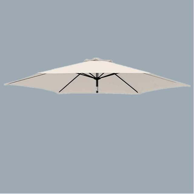 Greenbay Replacement Fabric Garden Parasol Canopy Cover for 2.7m 8 Arm Parasol - Cream