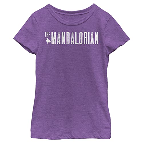 T-shirt Star Wars Mandalorian fille violet - Haut manches courtes pour enfant