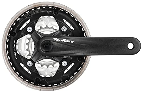 Pedalier VTT Triple 42-32-22d l170 alu sunrace fcm600 Noir (axe Carre)