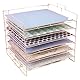 Craftelier - Metallablage mit 6 Papierfächern | Ideal zum Organisieren von Scrapbooking und Bastelmaterial | Größe ca. 35,8 x 33,3 x 33,2 cm - Farbe Pink