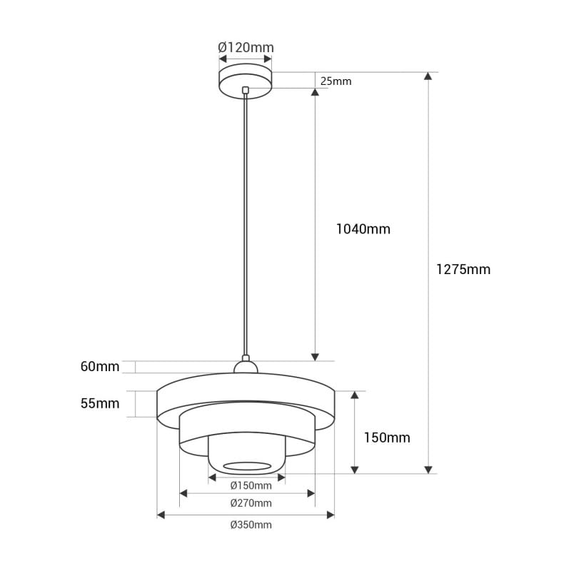BARCELONA LED Lampa Wisząca MACARRON Czerwony 3-Poziomowa Metal Żelazo, Styl Bauhaus Minimalistyczny, Pośrednie Oświetlenie Bez Oślepiania, Klasyczna Vintage Nowoczesna Luksusowa E27