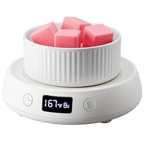 Wax Melt Warmer 3-in-1 Candle Warmer, Electric Scented Wax Melter Fragrance Wax Cube Burner for Home Bedroom Office, 8H Auto Shut Off 3 Temperature Setting (White)