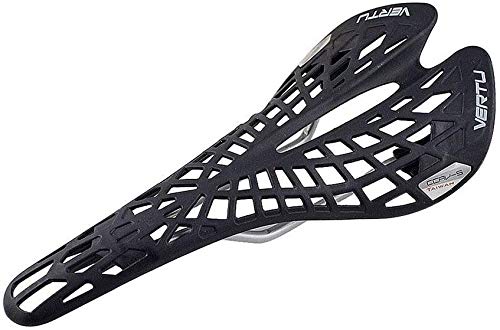 1PC Rennrad-Sattel, Berg Hohle Carbon-Faser-Sitzkissen Leichte Sattel für langes Bike Riding Schwarz Cover