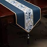Camino de mesa delgado de 13 pulgadas de ancho, impermeable, para comedor, disponible en azul, beige, marrón, gris, rojo, blanco y amarillo (33 x 280 cm)