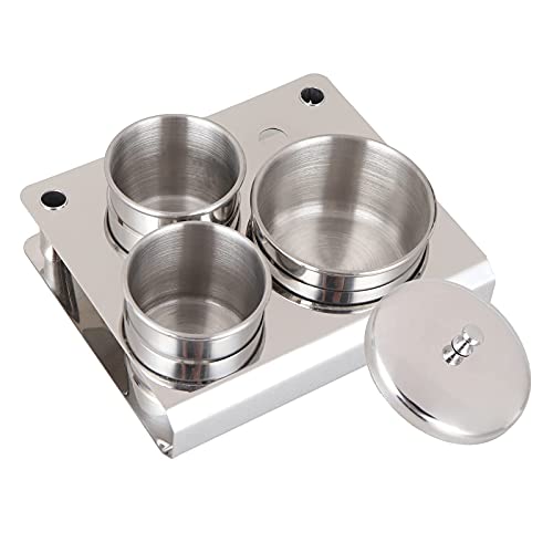 Nail Liquid Powder Cup Set Container, Stainless Steel Acrylic Liquid Powder Holder, Acrylic Nail Tips Cup Nail Art Equipment Tools, 3 Pieces of Set